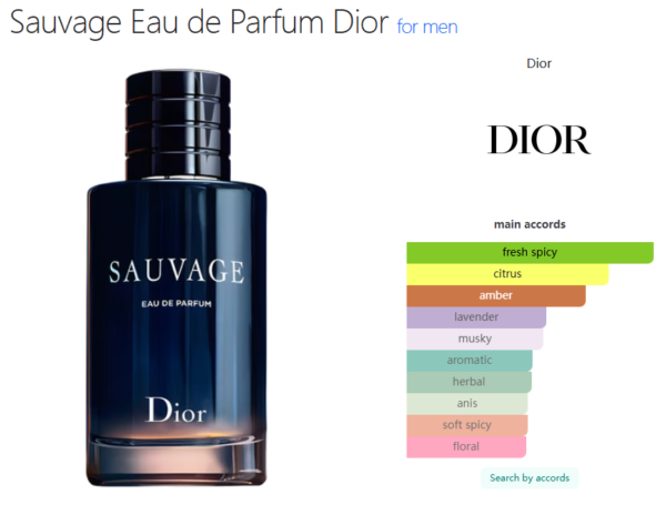 Sauvage Eau de Parfum Dior for men