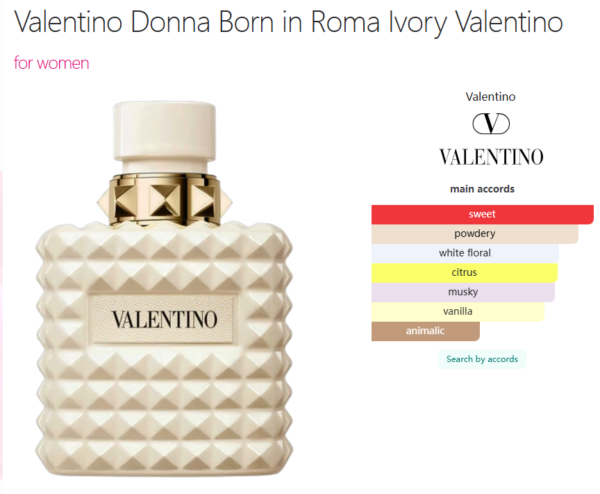 Valentino Donna Born in Roma Ivory Valentino for women