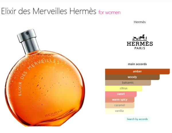 Elixir des Merveilles Hermès for women