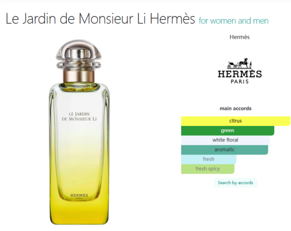 Le Jardin de Monsieur Li Hermès for women and men