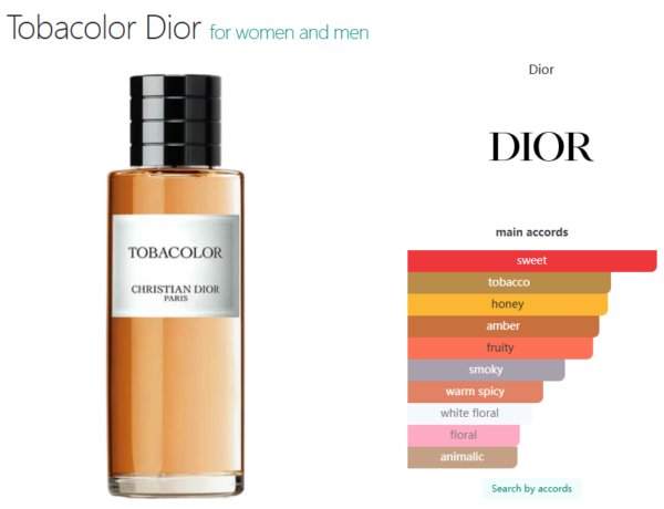 Tobacolor Dior for women and men