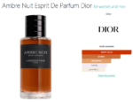 Ambre Nuit Esprit De Parfum Dior for women and men