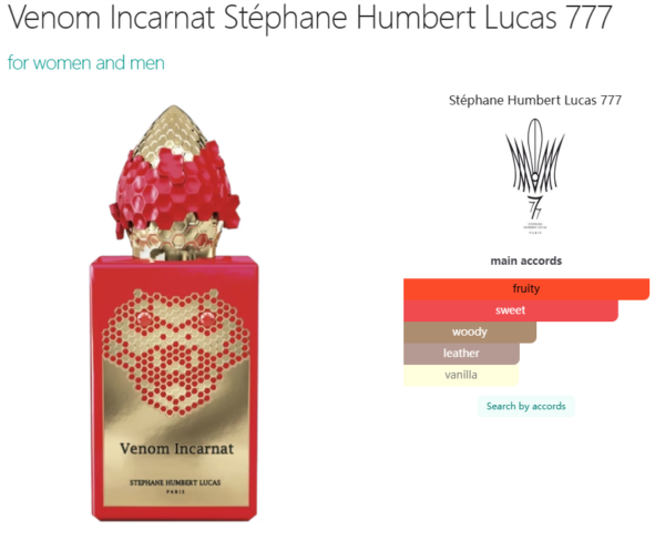 Venom Incarnat Stéphane Humbert Lucas 777 for women and men