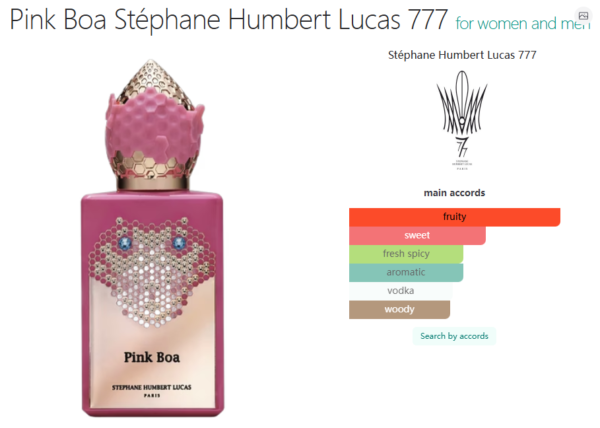 Pink Boa Stéphane Humbert Lucas 777 for women and men