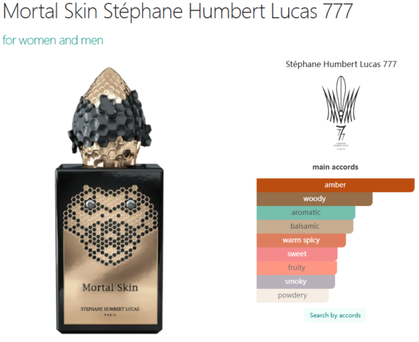 Mortal Skin Stéphane Humbert Lucas 777 for women and men