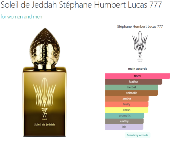 Soleil de Jeddah Stéphane Humbert Lucas 777 for women and men