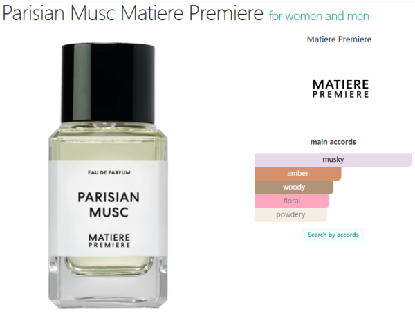 Parisian Musc Matiere Premiere for women and men