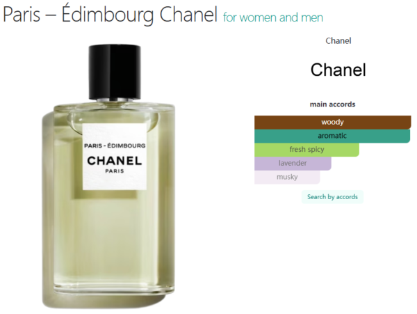 Paris – Édimbourg Chanel for women and men