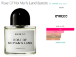 Rose Of No Man's Land Byredo for women and men 100ml